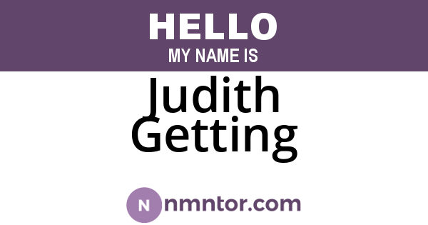 Judith Getting