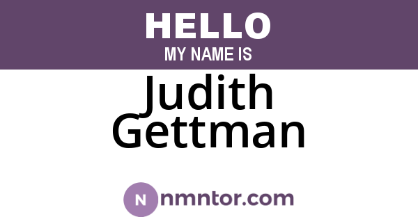 Judith Gettman