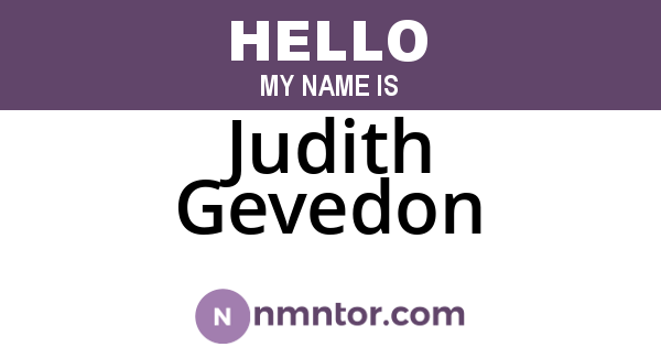 Judith Gevedon