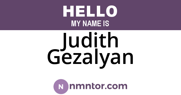 Judith Gezalyan