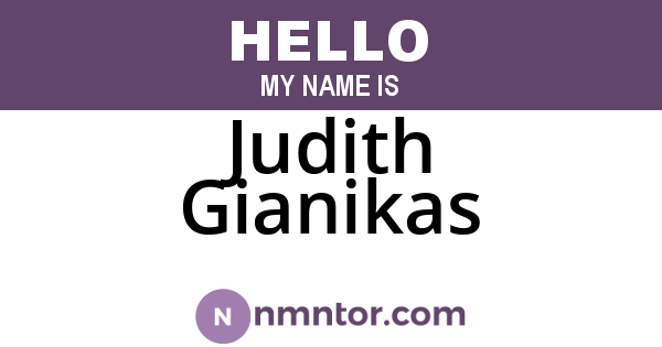 Judith Gianikas