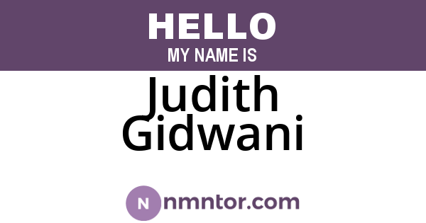Judith Gidwani