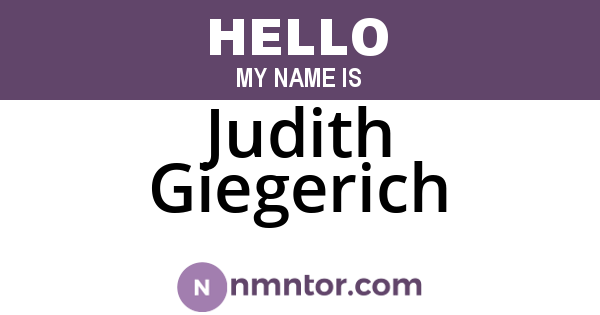 Judith Giegerich