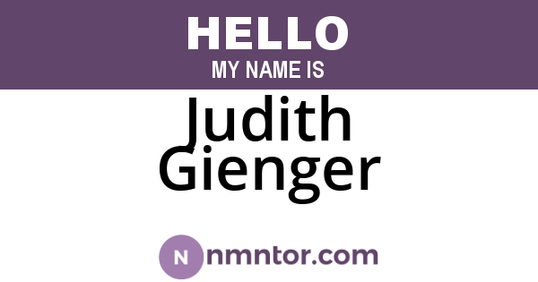 Judith Gienger