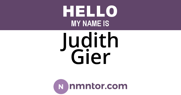 Judith Gier
