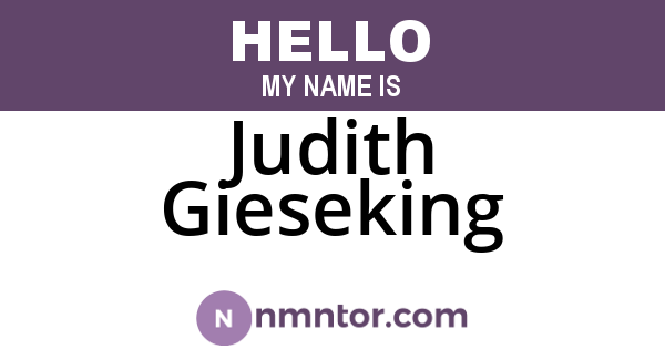 Judith Gieseking