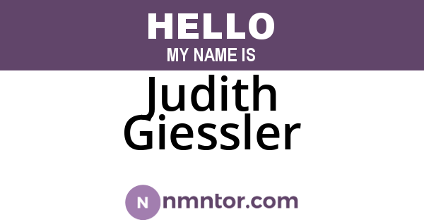 Judith Giessler