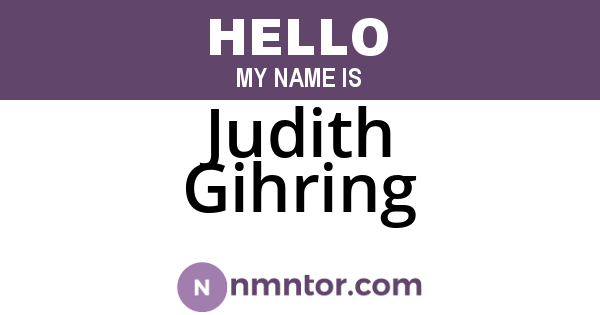 Judith Gihring
