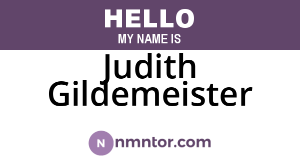 Judith Gildemeister