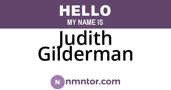 Judith Gilderman