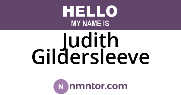 Judith Gildersleeve