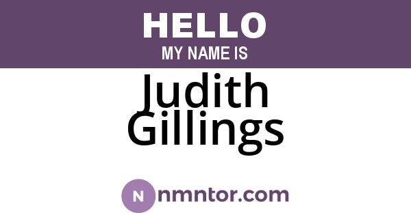 Judith Gillings