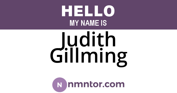 Judith Gillming
