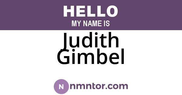Judith Gimbel