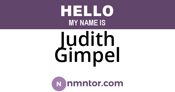 Judith Gimpel