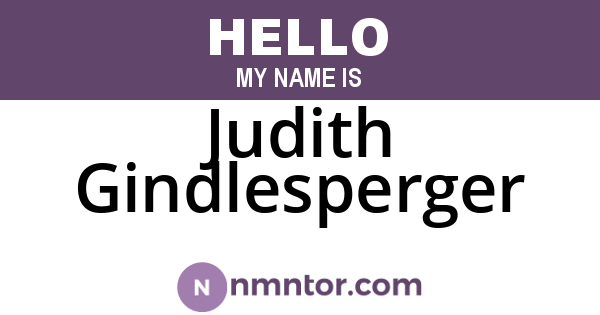 Judith Gindlesperger