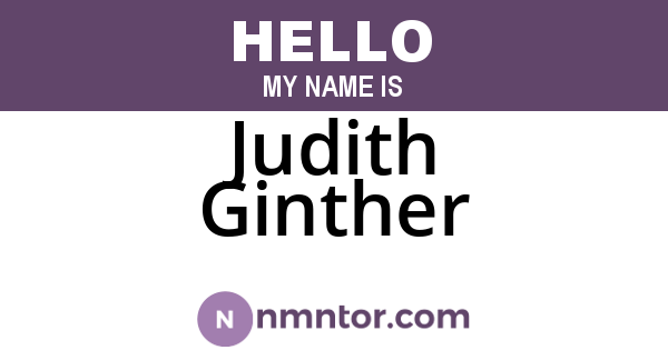 Judith Ginther