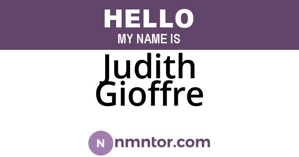 Judith Gioffre