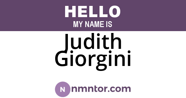 Judith Giorgini