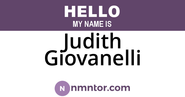 Judith Giovanelli
