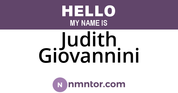 Judith Giovannini