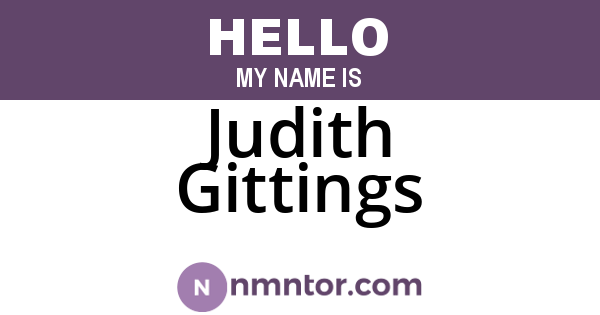 Judith Gittings