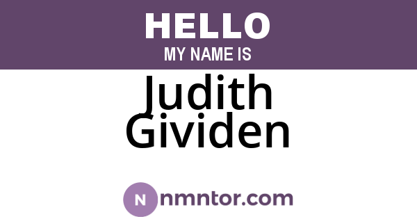 Judith Gividen