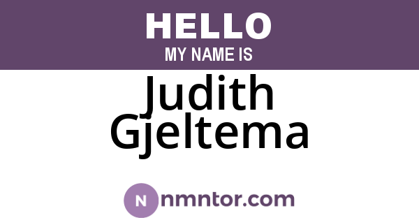 Judith Gjeltema