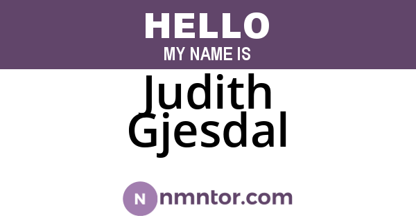 Judith Gjesdal
