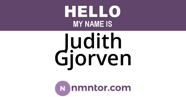 Judith Gjorven
