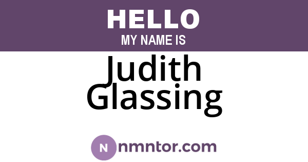 Judith Glassing