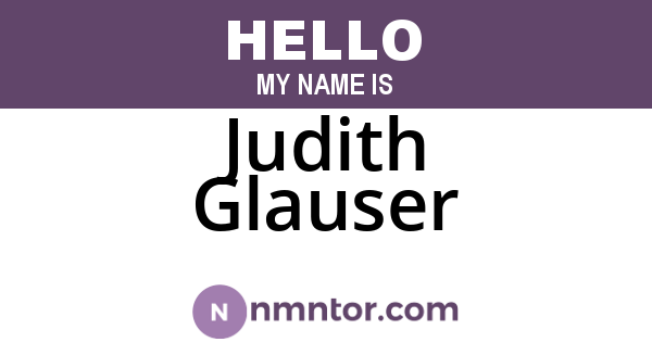 Judith Glauser