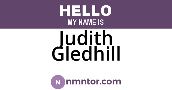 Judith Gledhill