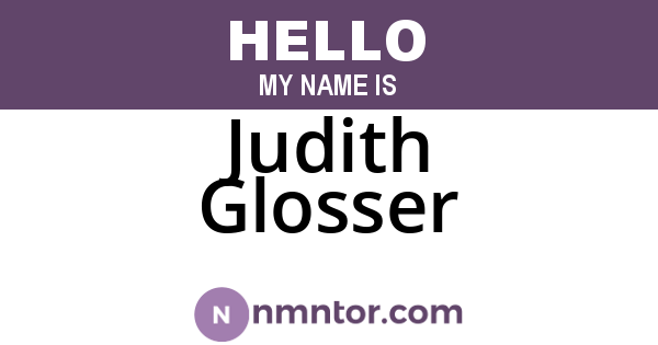 Judith Glosser