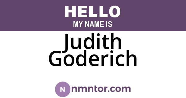 Judith Goderich