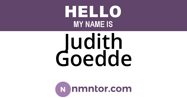 Judith Goedde