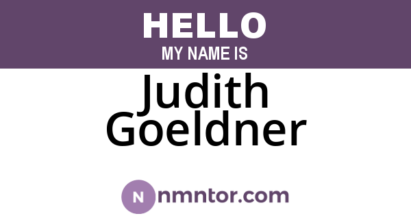 Judith Goeldner
