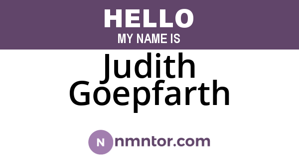 Judith Goepfarth