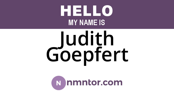 Judith Goepfert