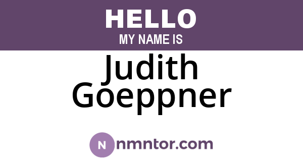 Judith Goeppner