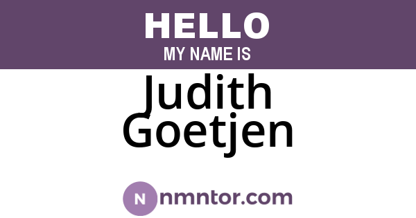 Judith Goetjen