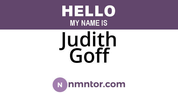Judith Goff