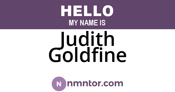 Judith Goldfine