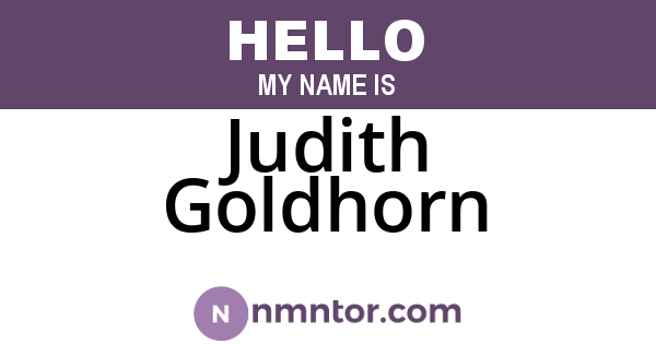 Judith Goldhorn