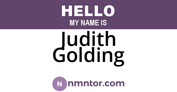 Judith Golding