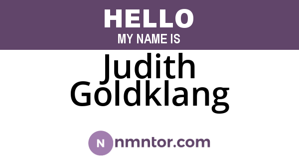 Judith Goldklang