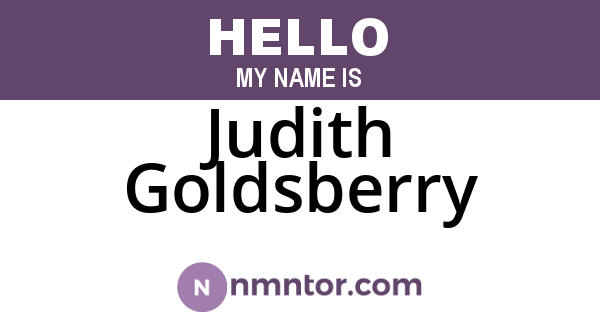 Judith Goldsberry