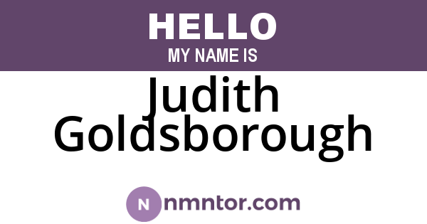 Judith Goldsborough