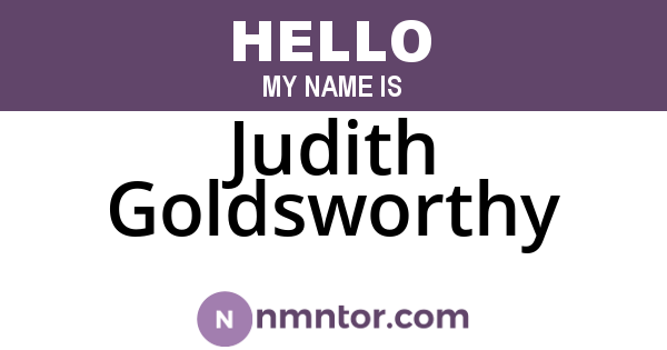 Judith Goldsworthy
