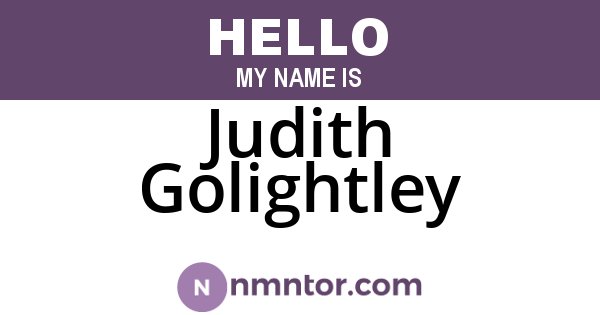 Judith Golightley